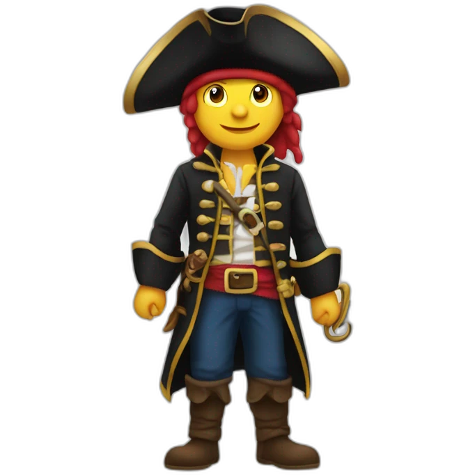 pirate with parelogram hat emoji
