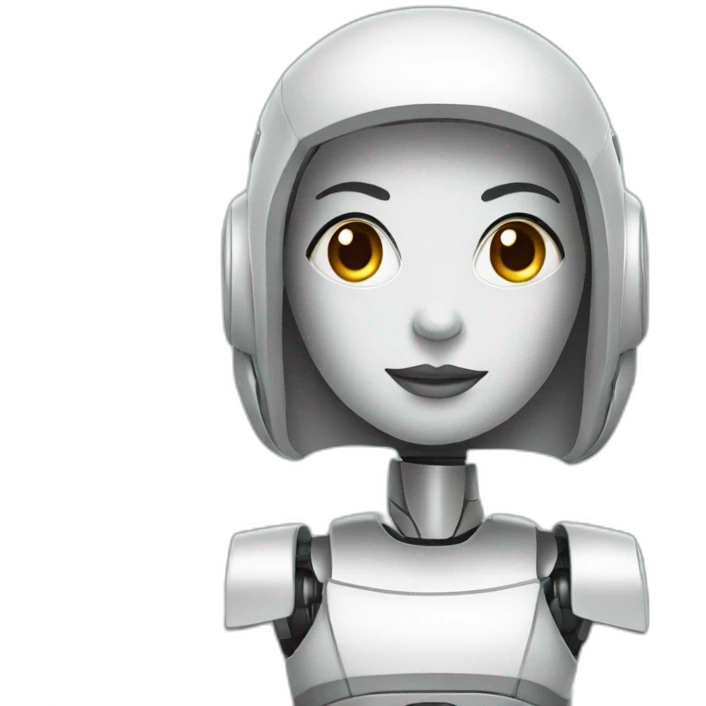 Robot con melena emoji