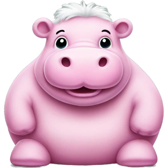 fluffy pink hippo monopoly  emoji