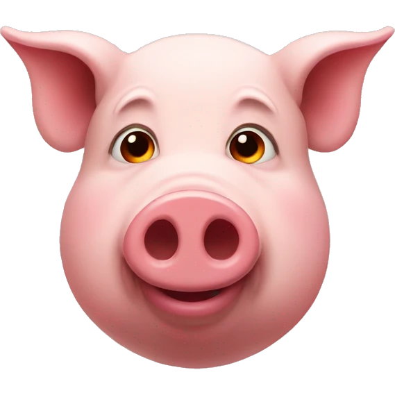 A pig with red eyes emoji