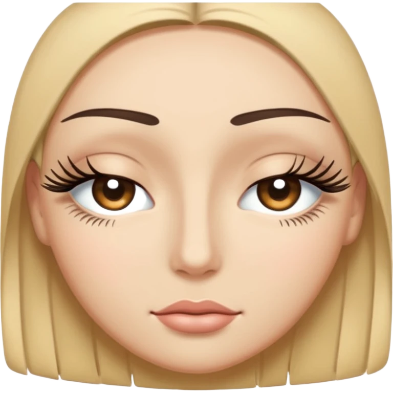closed eye with eyelashes emoji