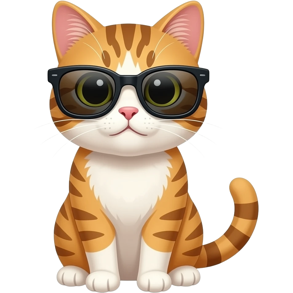 Cat wearing sunglasses emoji