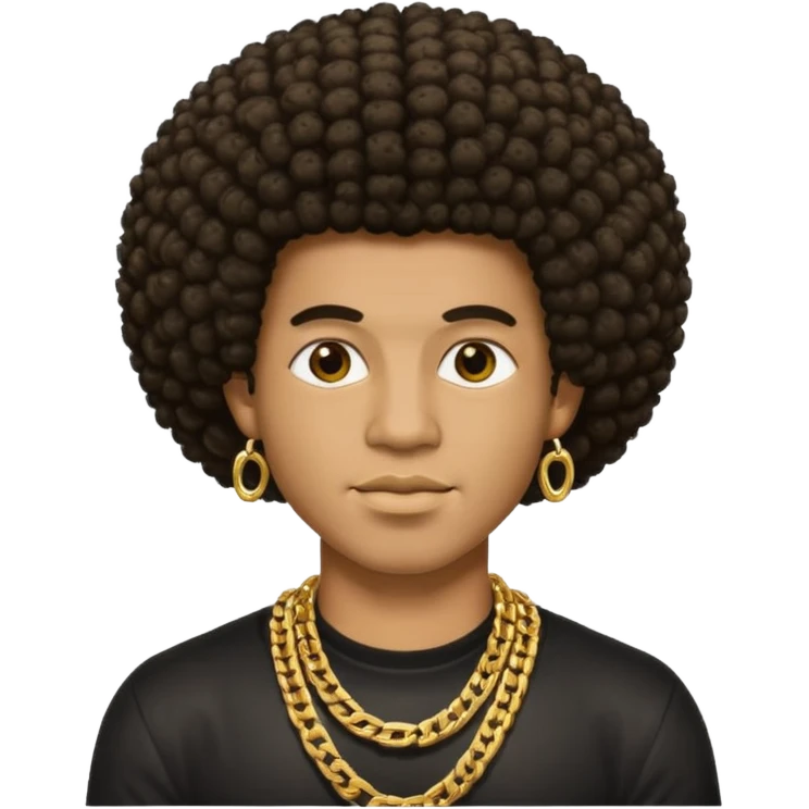 Black seventeen man  with a afro haircut and grille in his teeths emoji