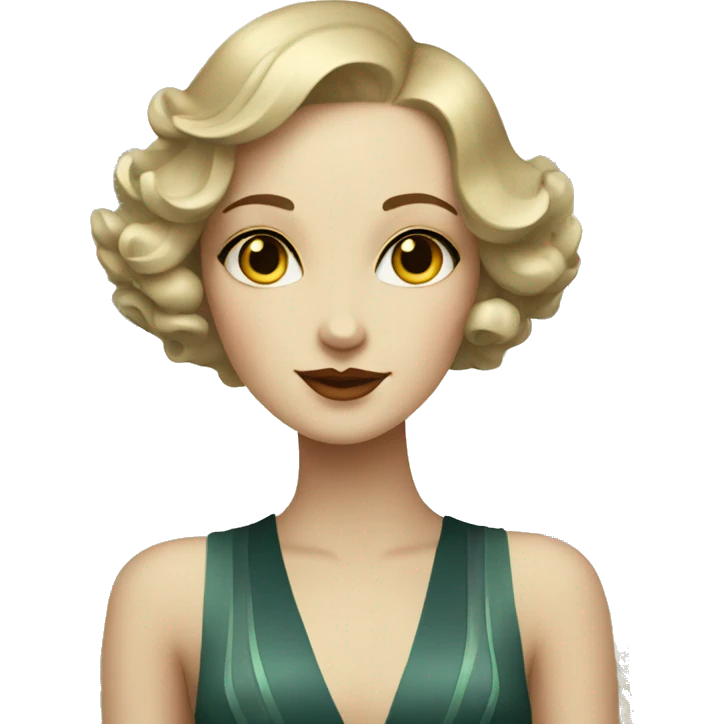 Art deco girl emoji