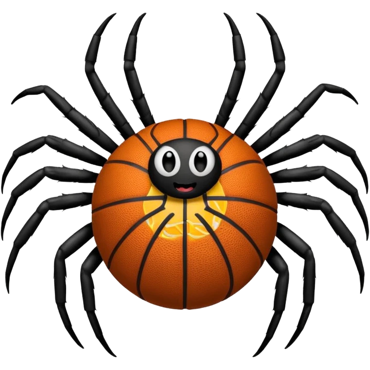 A spider with a basketball emoji