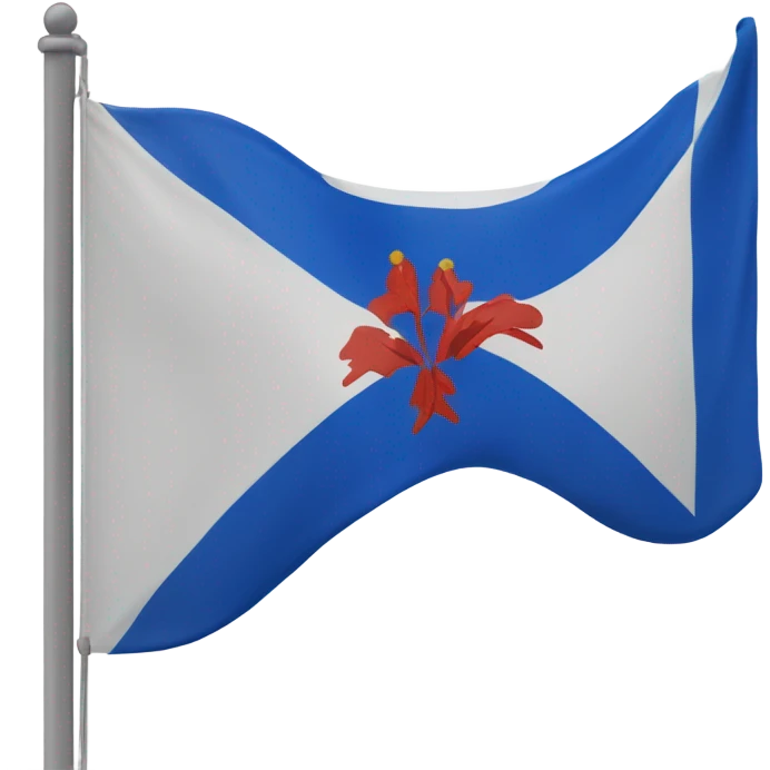 Drapeau Galice cadre blanc avec barre de travers bleu  emoji