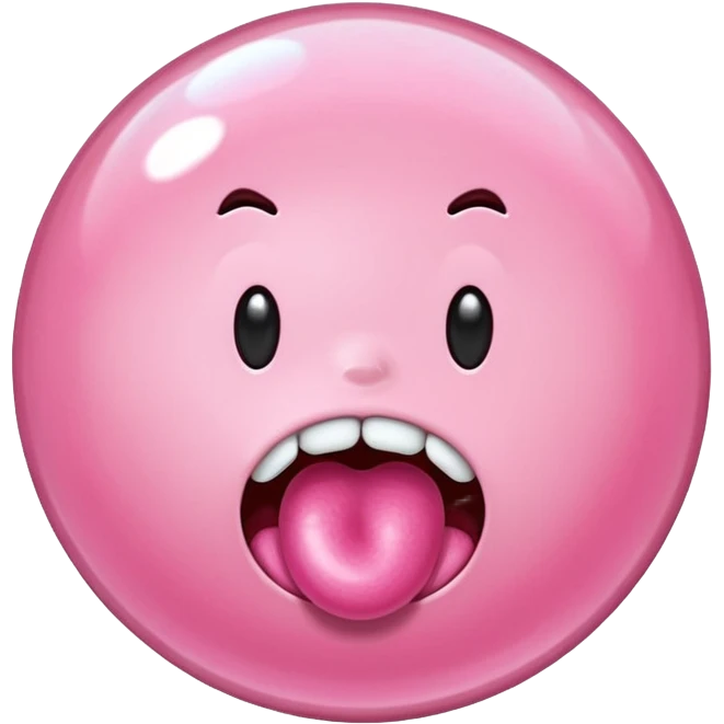 Chicle rosado emoji