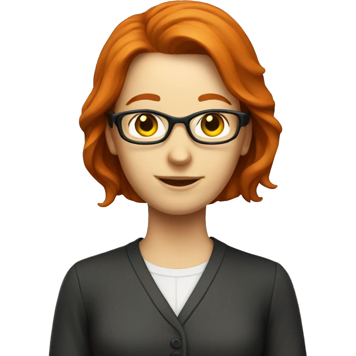 Redhead math teacher emoji