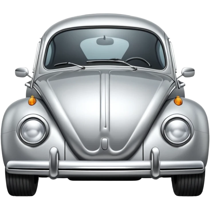 silver vw bug car emoji