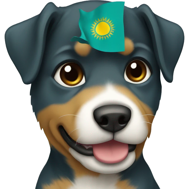 Dog with flag Kazakhstan  emoji
