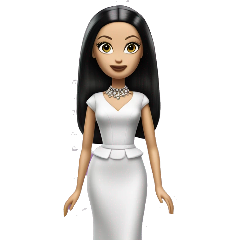 Dulcissima Barbie, Morticia Addams,cute,showing off, show full body,accessories  emoji