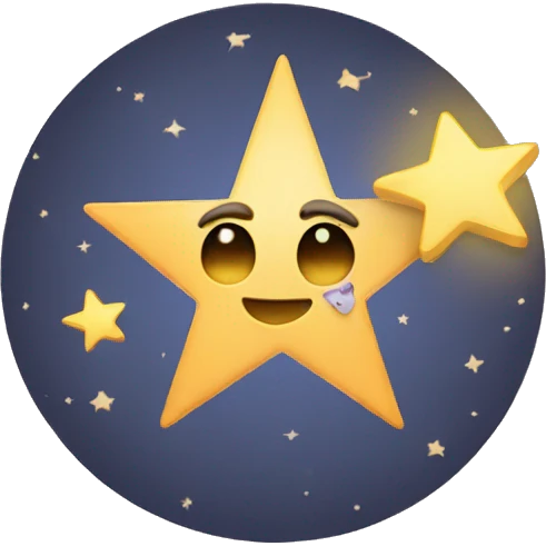 a star within the moon emoji