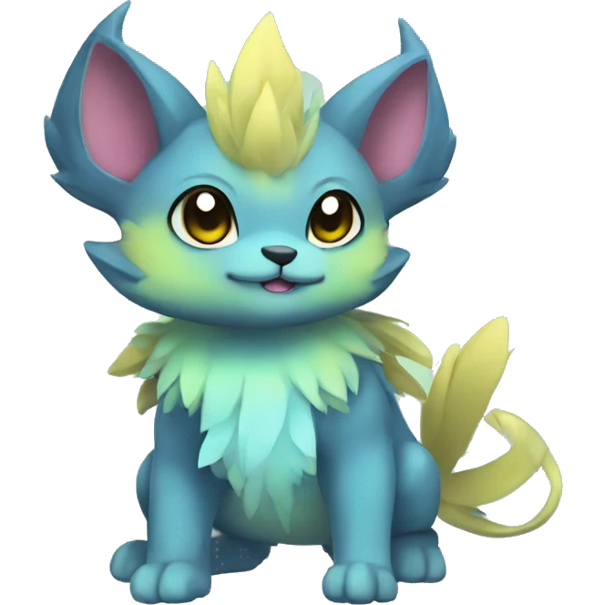Cute cool animal hybrid Fakemon full body emoji