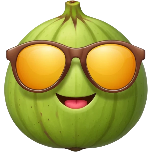 fig fruit in sunglasses emoji