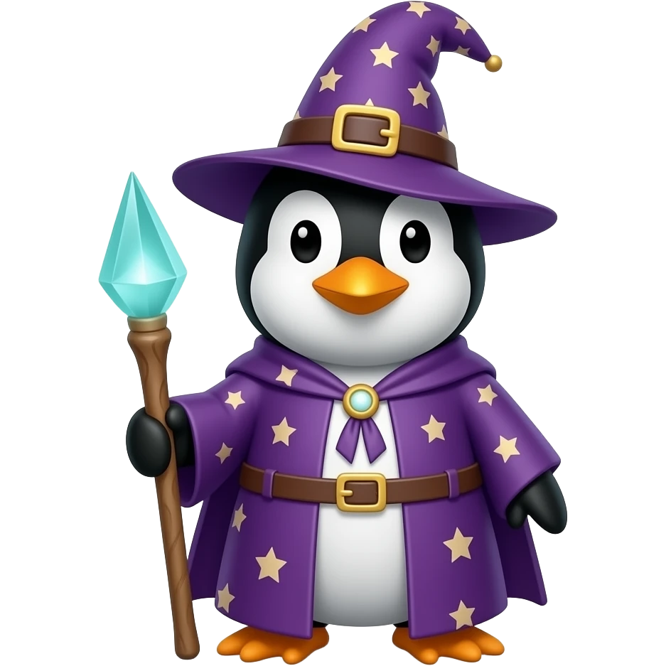 Penguin Wizard emoji