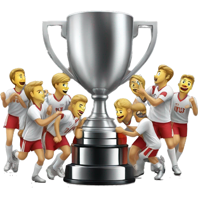 championship cup with team emoji