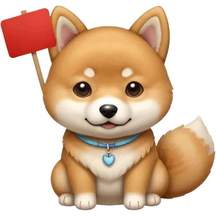 Crea un cagnolino un aski che mostra un cartello con scritto Buonanotte 😘 emoji