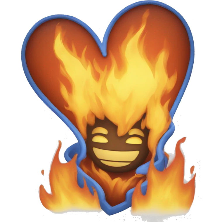 blue heart fire emoji