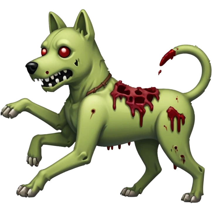 A dog raiding a zombie like minecrafty like a chicken jocky but instead wolf jocky or dog jocky emoji
