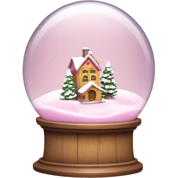Pink Christmas snow globe emoji