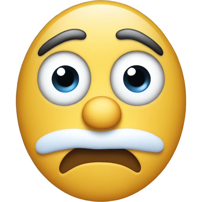 An emoji with widened eyes and snow on his nose  emoji