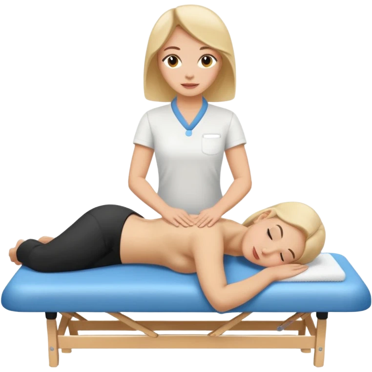 woman getting a massage without any products emoji