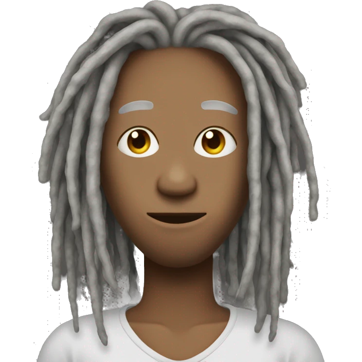 Freeform dreads covering the whole face emoji