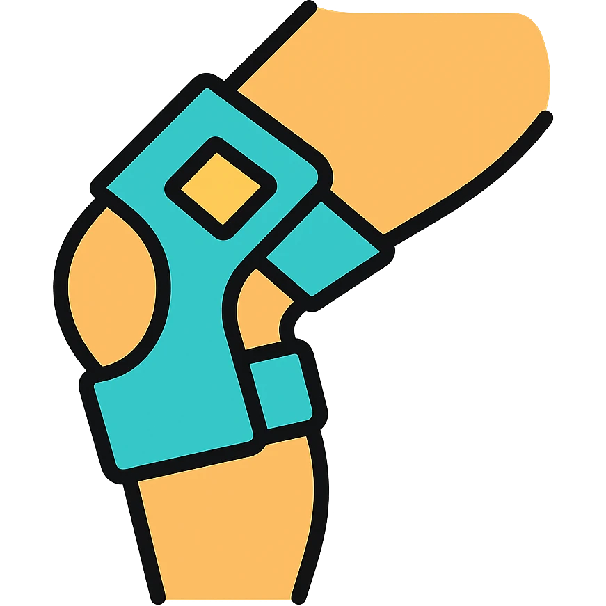 knee wearing a knee brace colored icon emoji