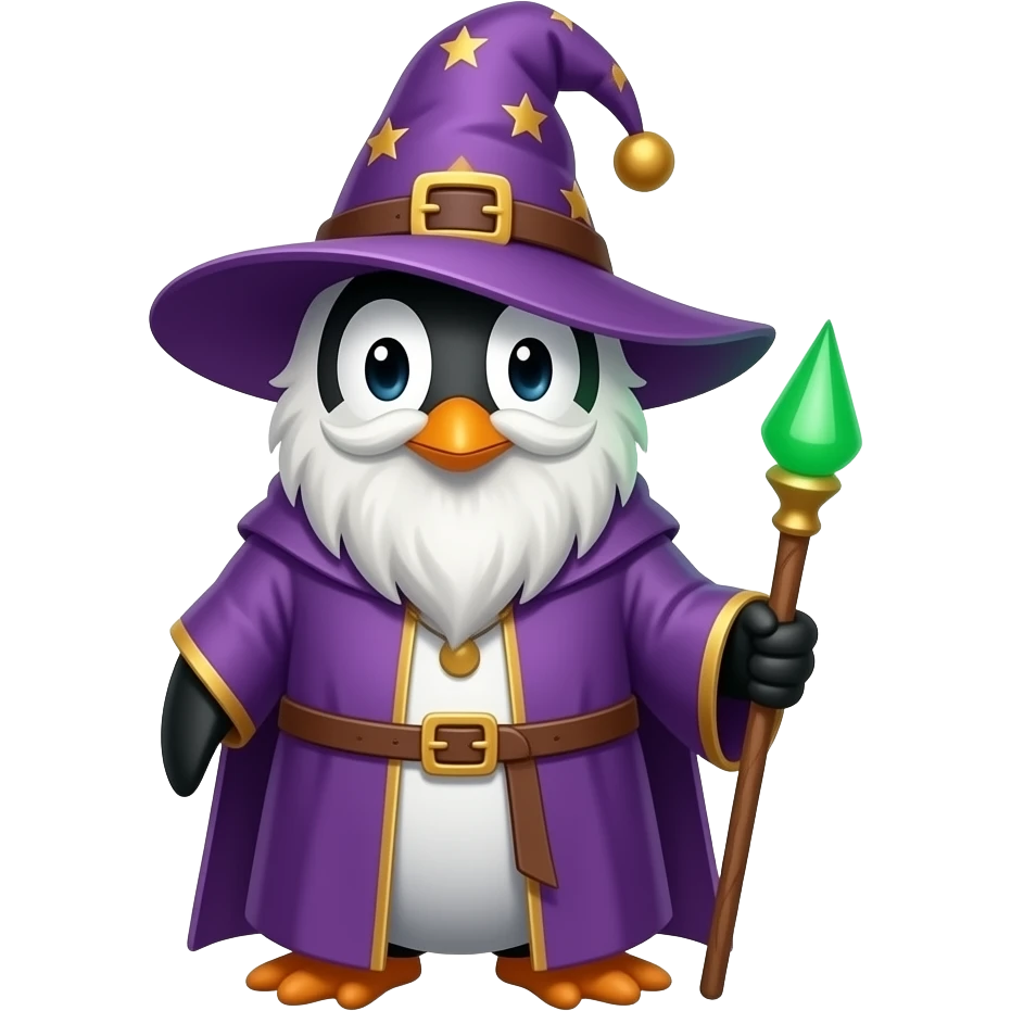 Penguin Wizard emoji