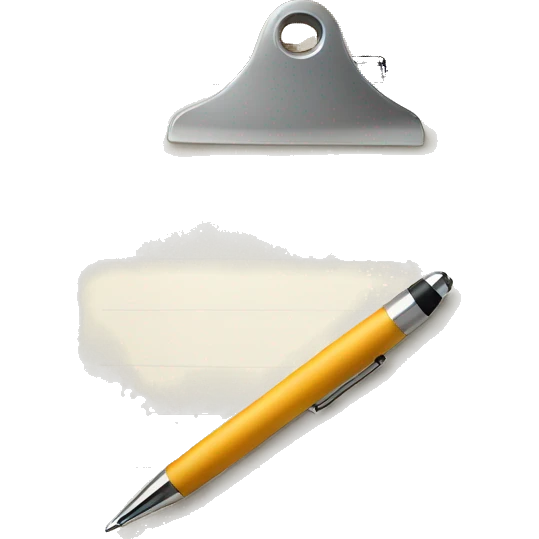 clipboard with paper and pen emoji