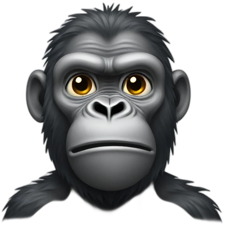 a sweating gorilla emoji