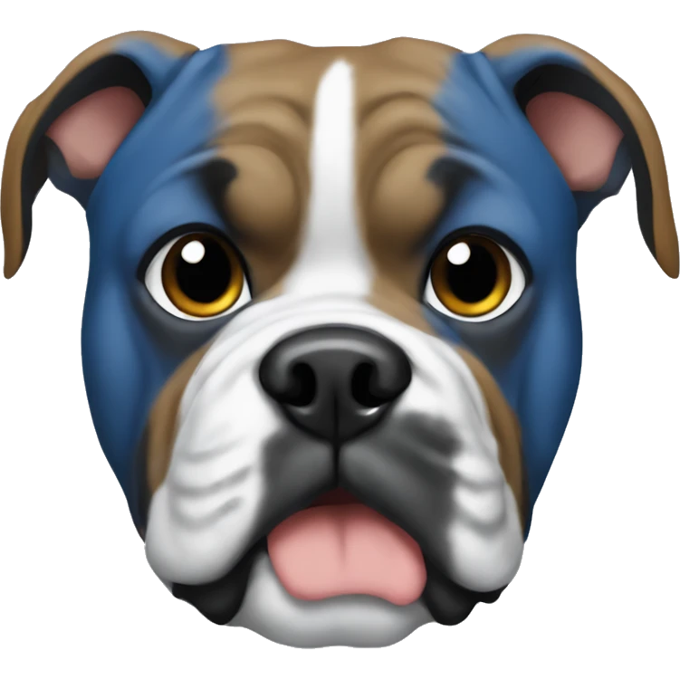 Pitt bulldog and boxer mix blue color emoji
