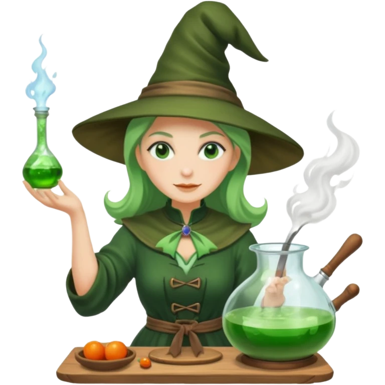 green witch cooking potion emoji