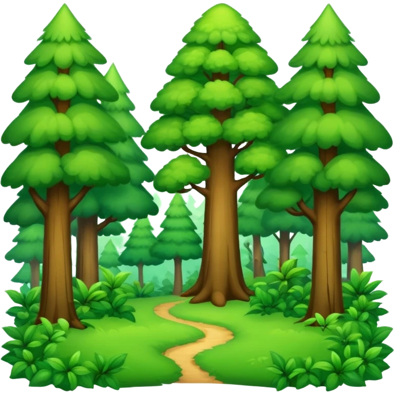 green forest with trees emoji