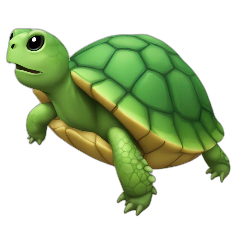 Tortue sur un chat emoji