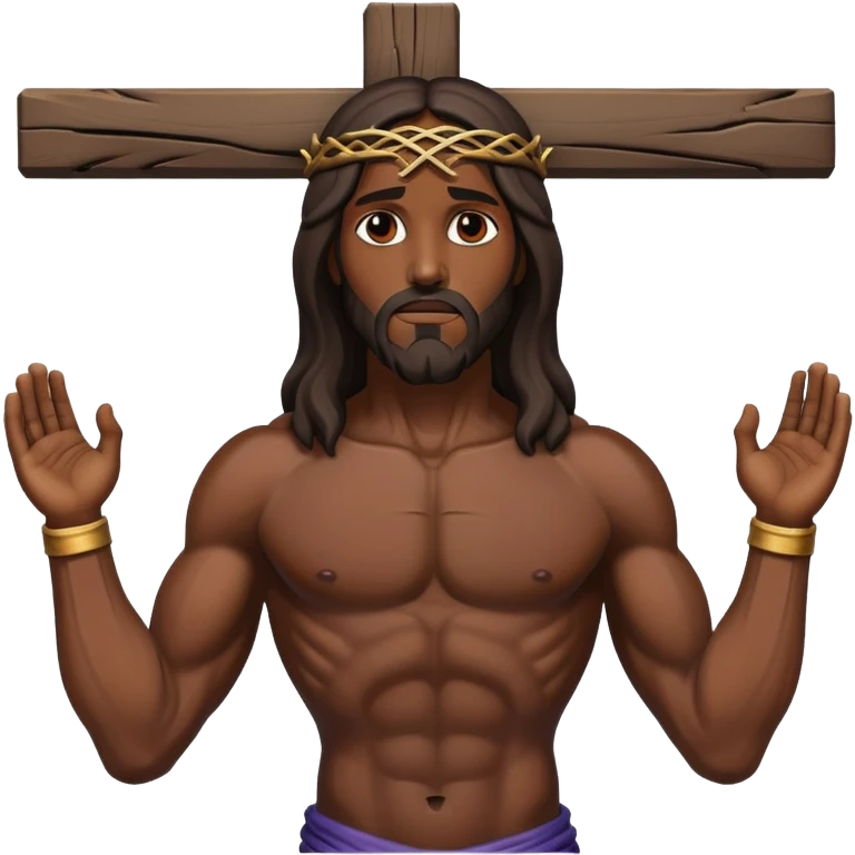 Black Jesus Christ on the cross  emoji