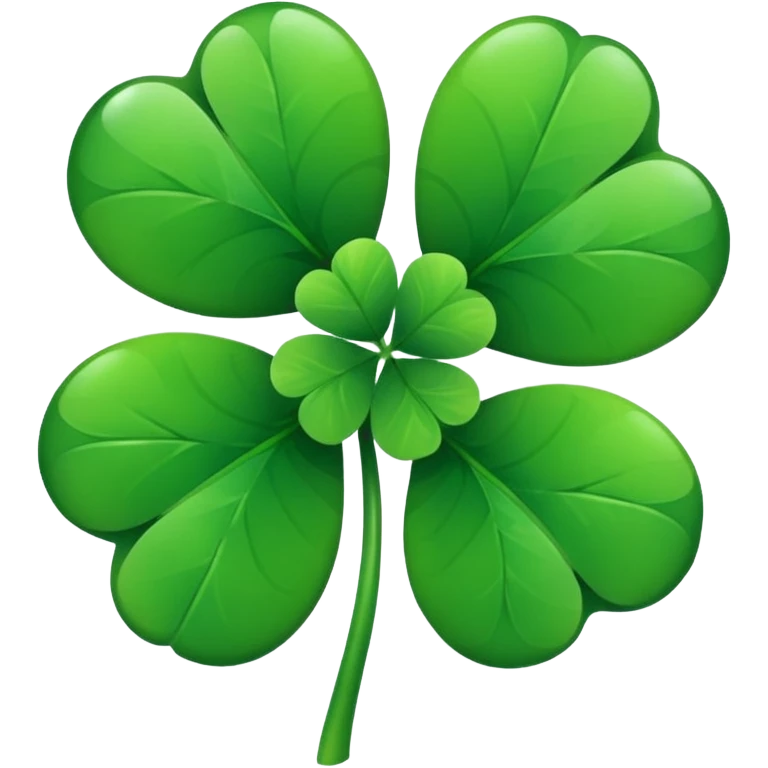 Trébol con 4 hojas a lado con nombre de Mati emoji