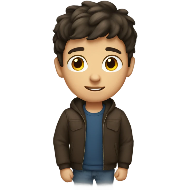 Brunette boy emoji
