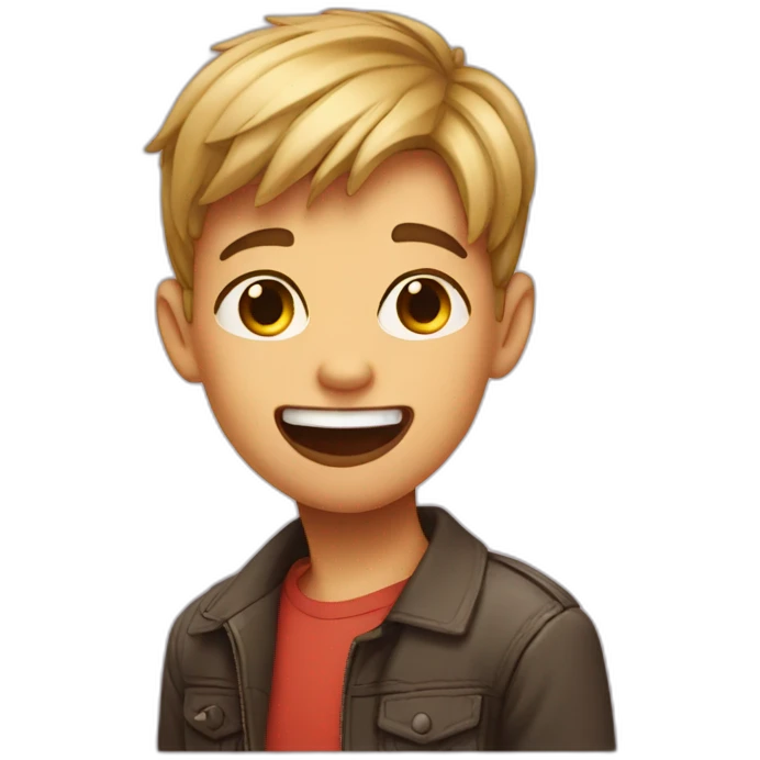 Boy with tongue out  emoji