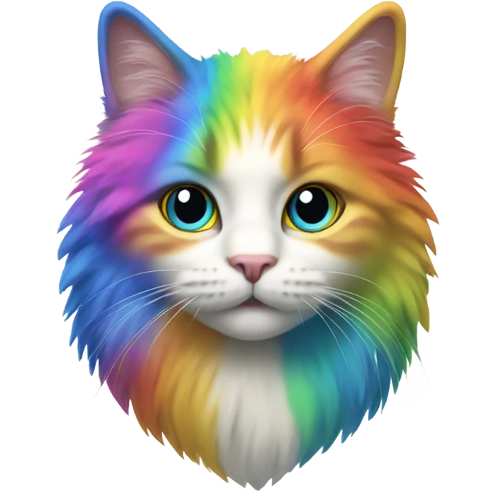 Rainbow cat emoji