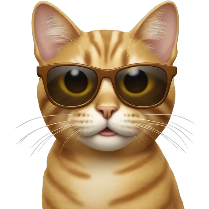 Cat with sunglasses calling on a iPhone emoji