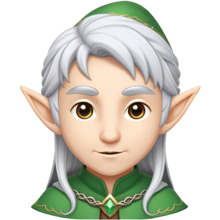 Frieren the elf mage with silver hair emoji