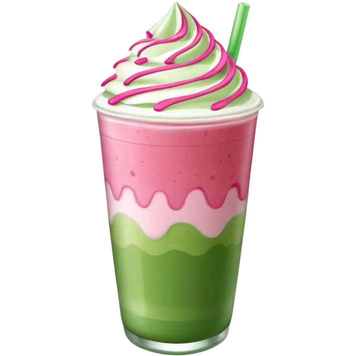 iced strawberry matcha latte emoji
