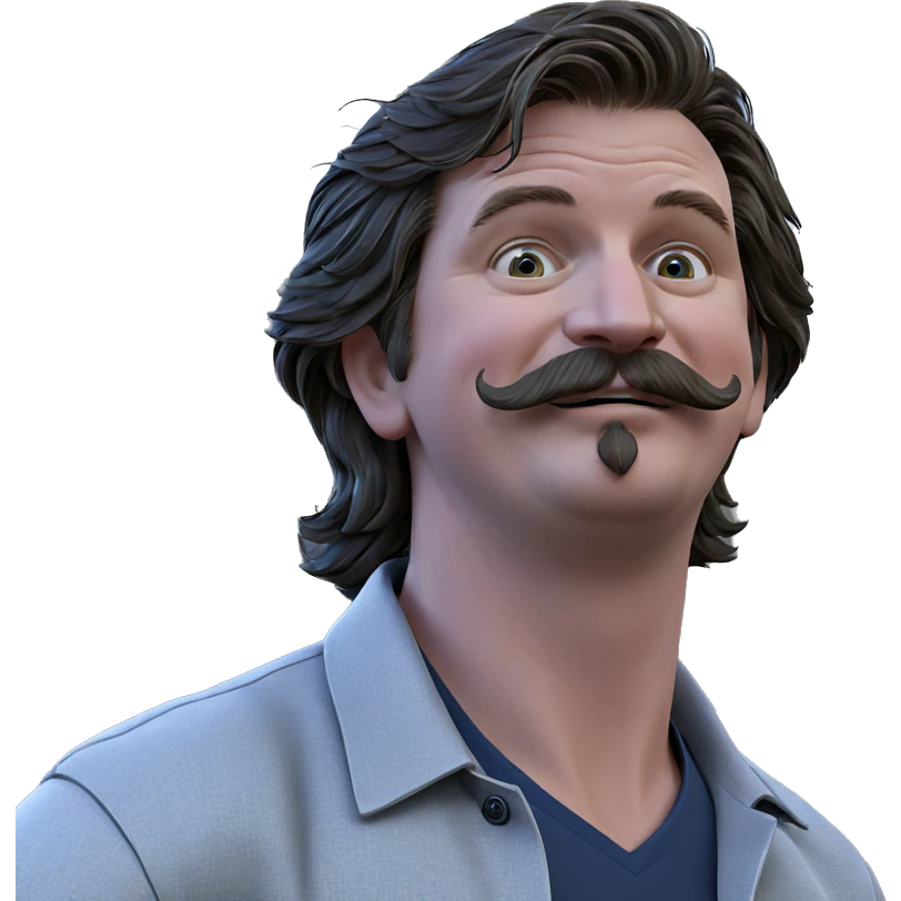 man with mustache outdoors emoji