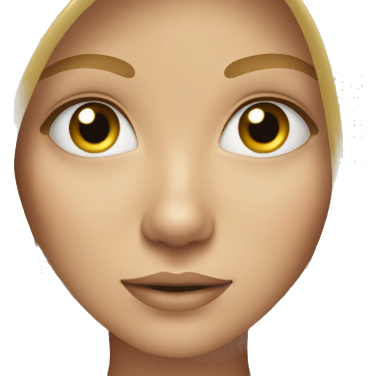 blonde girl with grey eyes emoji