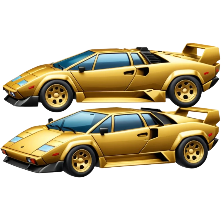 Сделай золотую машинку HotWheels Lamborghini Countach emoji