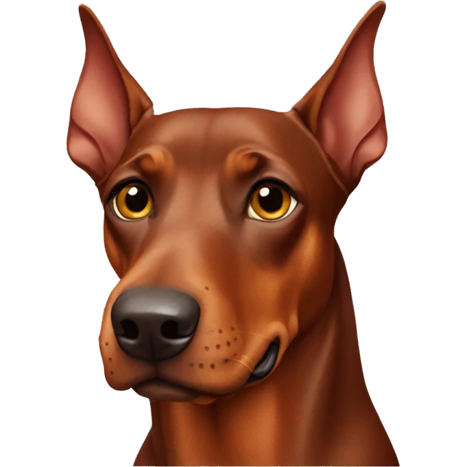 Red Doberman pinscher  emoji