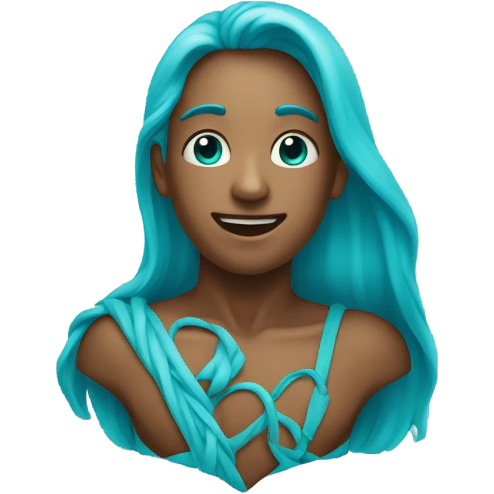 Cyan  heart emoji
