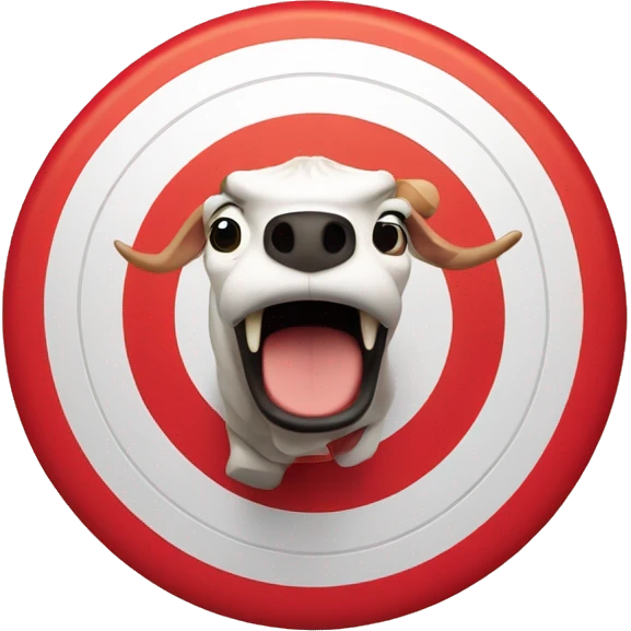 Bullseye mascot of Target emoji