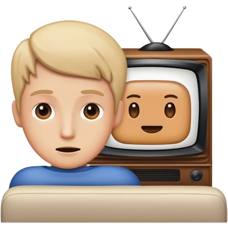 Person watching tv emoji